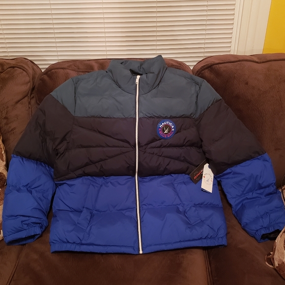 Nautica Mens Puffer Coat (Large) - Picture 3 of 9